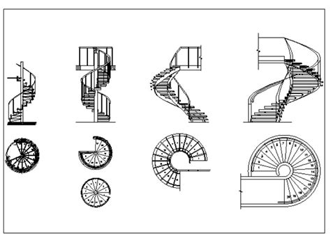 Escadas Em Espiral No Autocad Biblioteca Cad