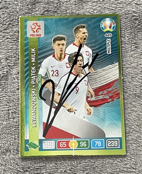 Robert Lewandowski PANINI AUTOGRAF certyfikat Władysławów Bielawski