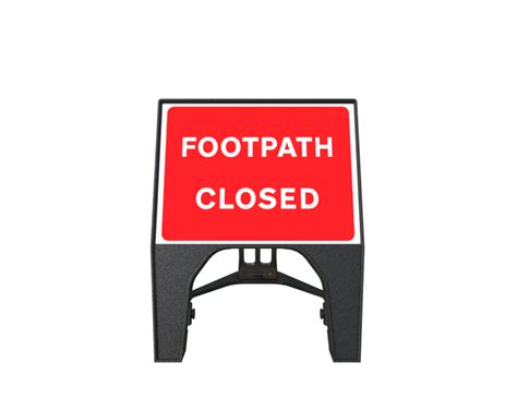 sign plastic    footpath closed  sign telenco uk