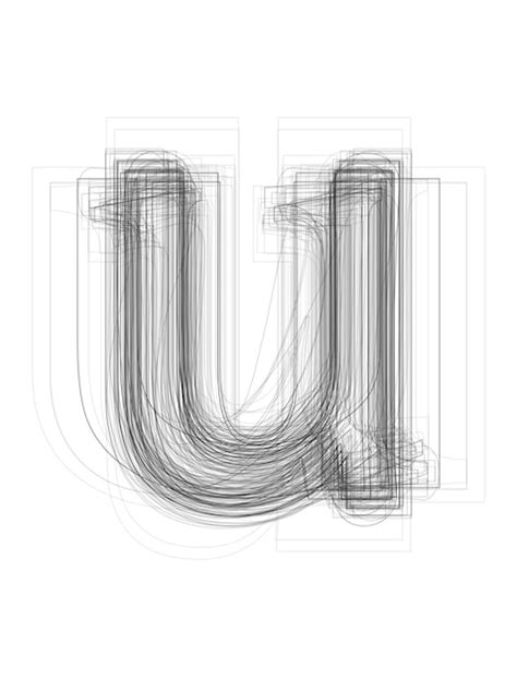 Premium Photo | Sketchy alphabet lowercase letter u 