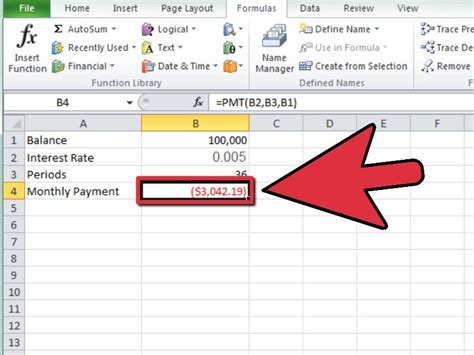 How To Calculate A Monthly Payment In Excel Pmt Function