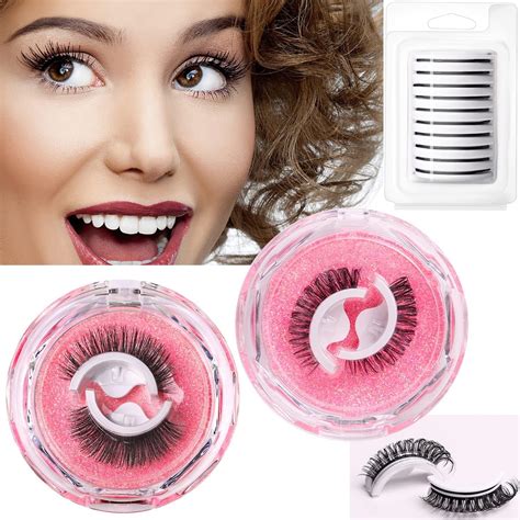 Reusable Self Adhesive Eyelashes Wispy Fake Eyelashes Natural Look