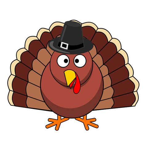 Vector Clip Art Of Funny Turkey With Black Hat Free Svg