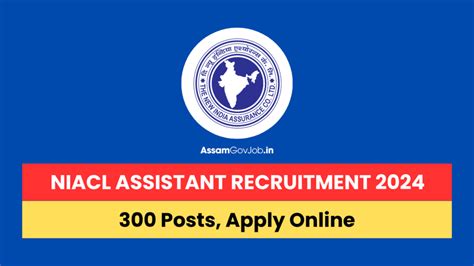 Niacl Assistant Recruitment 2024 300 Posts Check Details