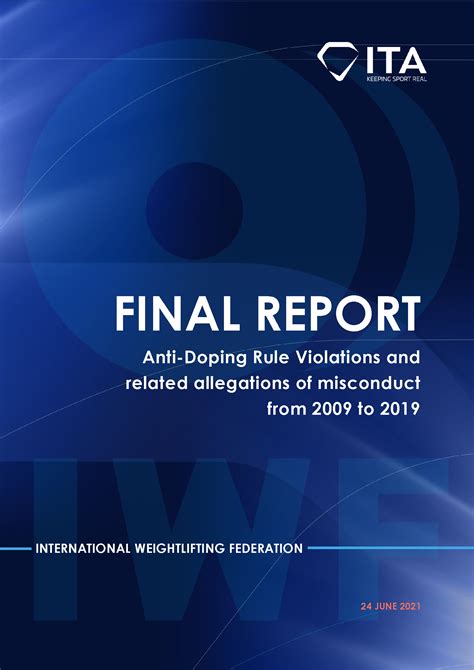 ITA Report On IWF Anti Doping Rule Violations And Related Allegations