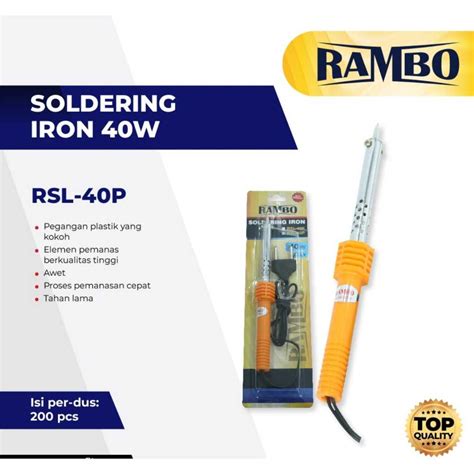 Jual Solder RAMBO 40W RSL 40P Solder Gagang Plastik RAMBO 40W RSL40P