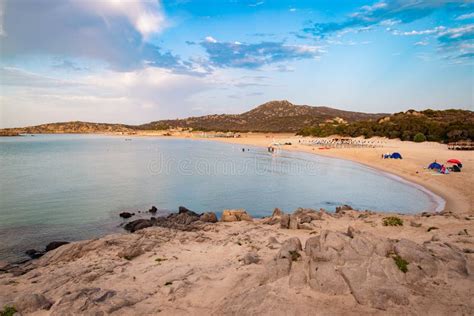 The Sea and the Pristine Beaches of Chia, Sardinia, Italy. Stock Image - Image of peaceful ...