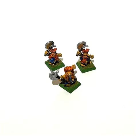 WARHAMMER FANTASY DWARF Troll Giant Slayers X3 Metal Rare OOP 1993