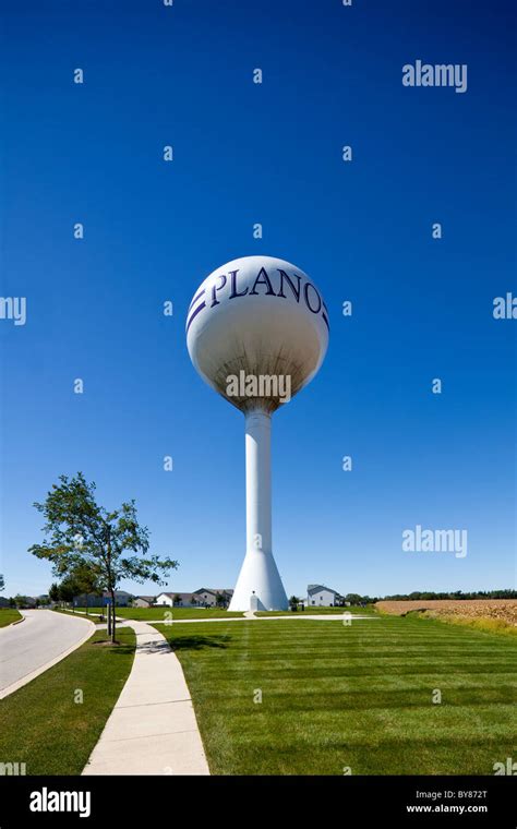 water tower of Plano, Kendall County, Illinois, USA Stock Photo - Alamy