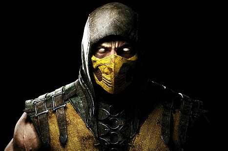 Descarga gratis Mortal kombat x escorpión cara ninja máscara