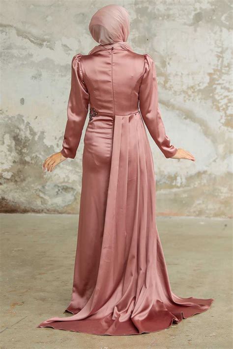 Luxury Copper Hijab Evening Dress Bkr Neva Style