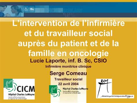 PPT L Intervention De L Infirmi Re Et Du Travailleur Social Aupr S Du