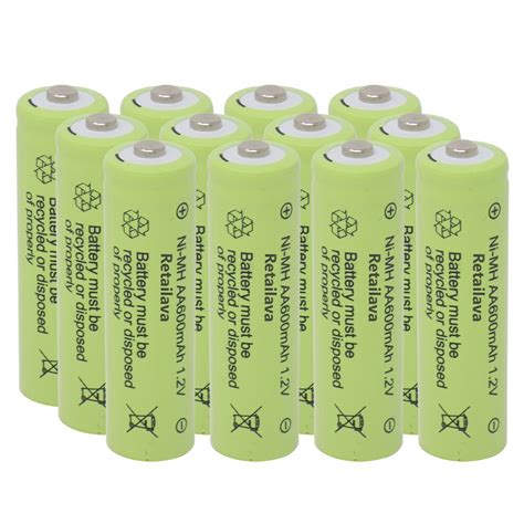 Aa 1 2v 600mah Nimh Rechargeable Solar Light Batteries Nicd Rechargeable Batteries Solar Lights