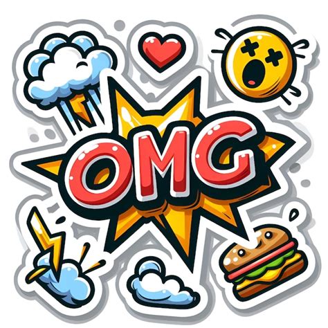 Premium Photo | OMG Sticker Design