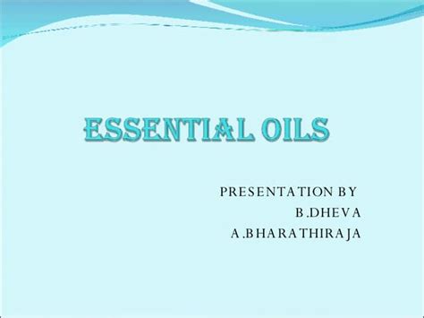 Essential Oil Production | PPT