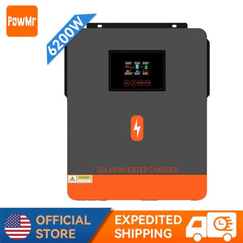 Powmr W V Solar Inverter Pure Sine Wave Mppt A Solar Charger