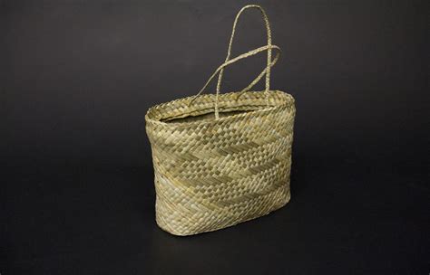 Kete Flax Basket Woven Handbags Woven Bags Flax Weaving Weaving