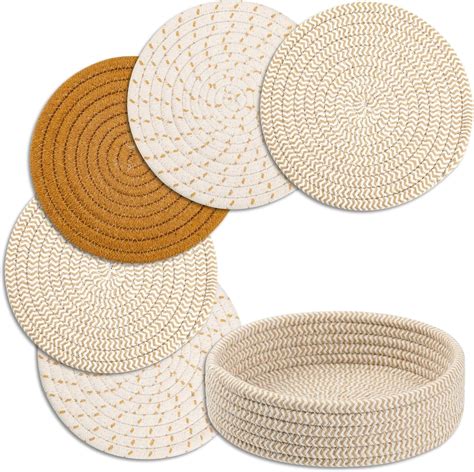 Amazon Trivets For Hot Dishes Pots And Pans Heat Resistant Hot Pads With Storage Basket