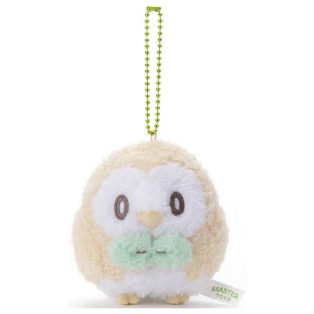 Plush Keychain Rowlet Pok Mon Pok Peace Meccha Japan