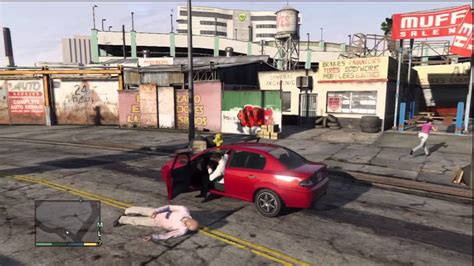 Grand Theft Auto V Gameplay Franklin Steals A Car From A Movie Set