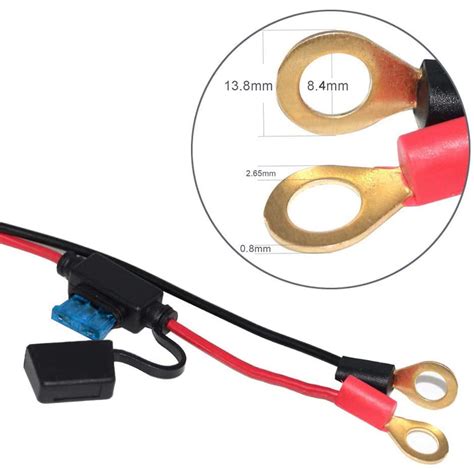 13ft 12v Female Cigarette Lighter Socket Battery Eyelet Ring Terminal