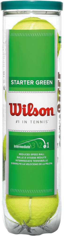 Набор теннисных мячей Wilson Starter Green, 4 шт - купить с доставкой ...