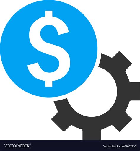 Development Cost Flat Icon Royalty Free Vector Image