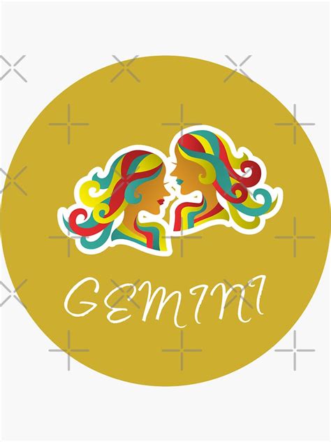 Gemini Zodiac Sign Sticker For Sale By Rimmatv Redbubble