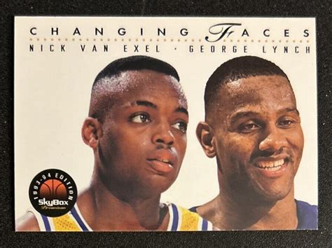 1993 94 Skybox Changing Faces Rick Van Exel George Lynch Rookie Card RC