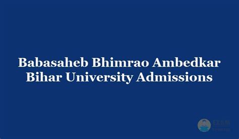 Babasaheb Bhimrao Ambedkar Bihar University – B.Ed | M.Ed Admission ...