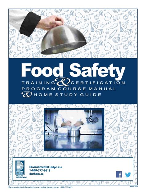 Food Safety Training Certification Program Course Manual Home Study