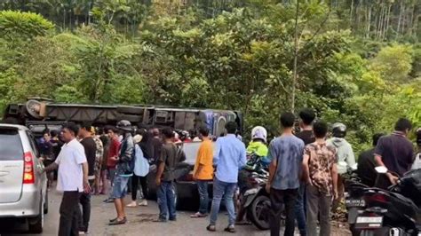 Breaking News Bus Als Kecelakaan Di Malalak Agam Korban Tergeletak Di