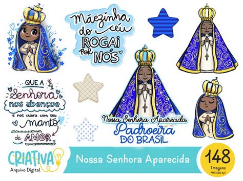 Kit Digital Nossa Senhora Aparecida Elo7 Produtos Especiais