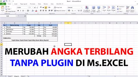 CARA BUAT RUMUS TERBILANG DI EXCEL Warga Co Id