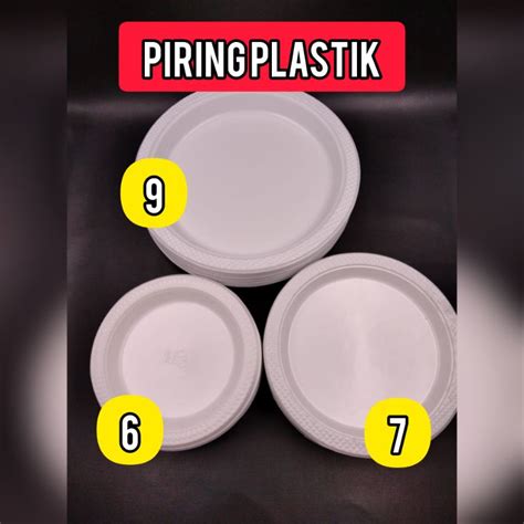 Jual Piring Plastik P6 P7 P9 Piring Acara Pesta Piring Plastik