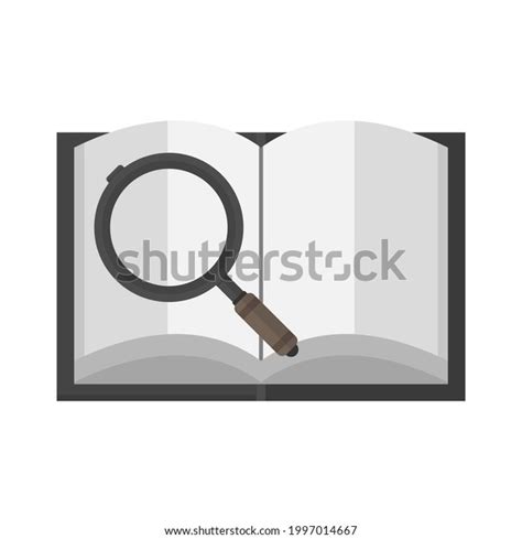 Vector Illustration Book Magnifying Glass High Stock Vector Royalty Free 1997014667 Shutterstock