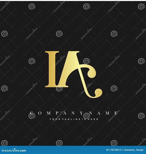 Initial Letter Ia Logo Template Design Stock Vector Illustration Of