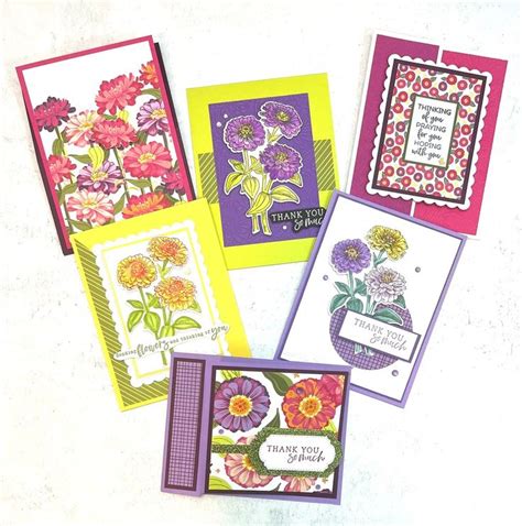 Simply Zinnia Class Kit Wild Violets Art In Zinnias Stampin