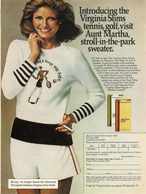 Cheryl Tiegs For Virginia Slims Cheryl Tiegs Tennis Sweater