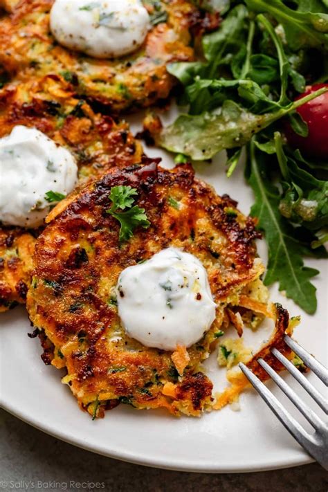 Zucchini Sweet Potato Fritters Sally S Baking Addiction