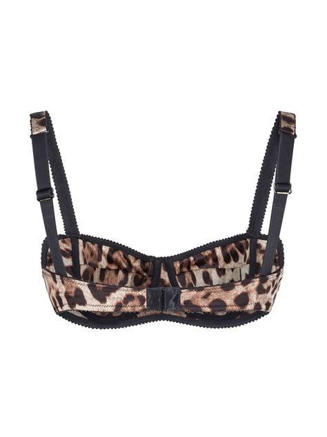 Dolce And Gabbana Satin Leopard Print Balcony Bra Farfetch