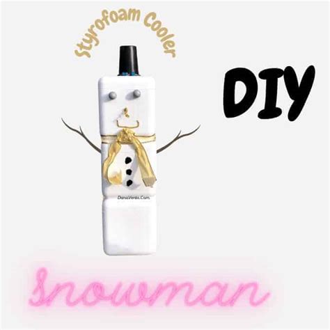 DIY Styrofoam Cooler Snowman That Won't Blow Away.