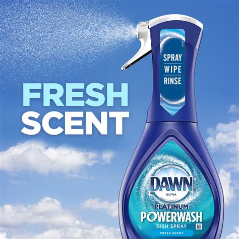 Dawn Platinum Powerwash Dish Spray Dish Soap Fresh Scent 16 Fl Oz 5x Faster Grease Cleaning