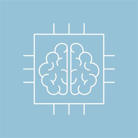 Artificial Intelligence And Machine Learning Line Icon Stock Vector