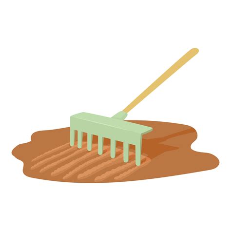 Rake icon, cartoon style 14865791 Vector Art at Vecteezy