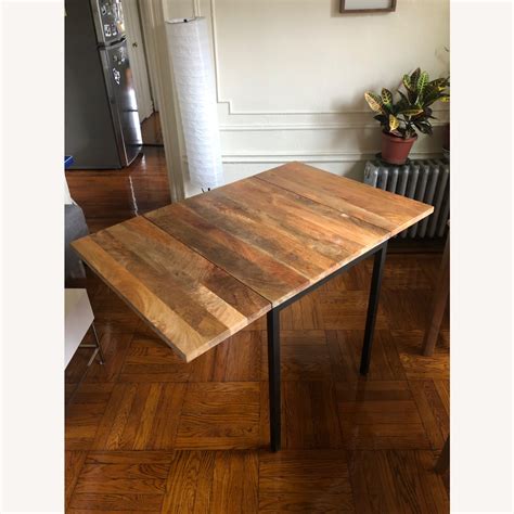 West Elm Box Frame Drop Leaf Expandable Table Aptdeco