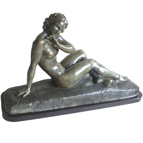 Art Deco Bronze Statue France 1930s Classic Reclining Nude By Cipriani Art Deco Collection