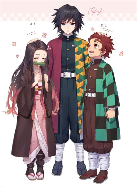 Nezuko Tanjirou And Giyuu Kimetsu No Yaiba By Rupinesu Personajes