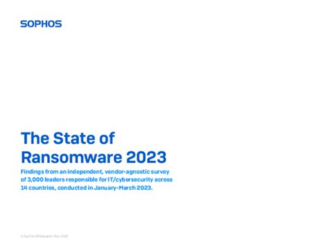 The State Of Ransomware 2023 Rate Of Ransomware Attacks