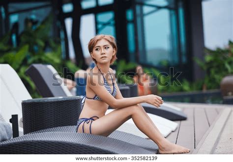 Sexy Woman Portrait Bikini Swimming Pool Stock Photo 352582139 Shutterstock